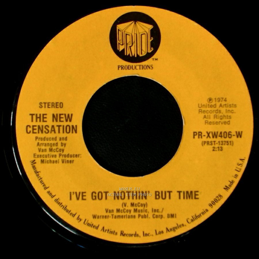 The New Censation - I've Got Nothin' But Time / Come Down To Earth side A