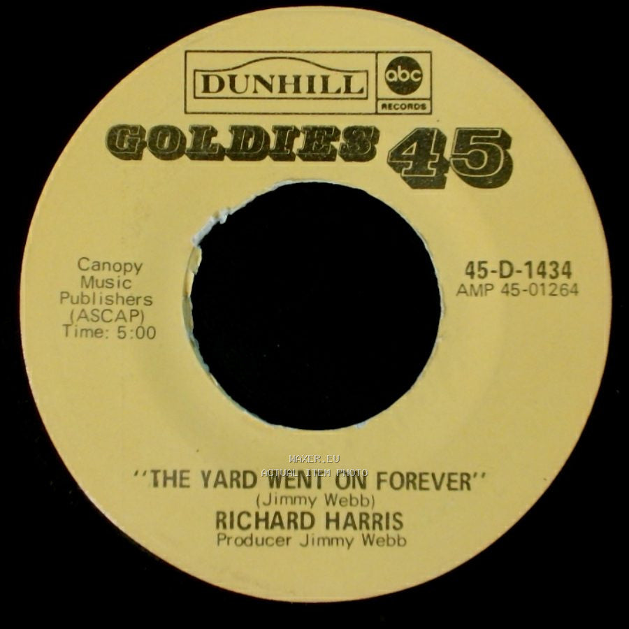 Richard Harris - The Yard Went On Forever / Mac Arthur Park side A