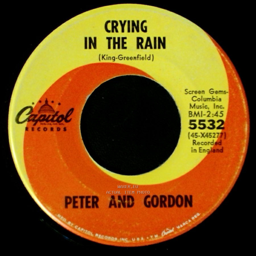 Peter And Gordon - Don't Pity Me / Crying In The Rain side B