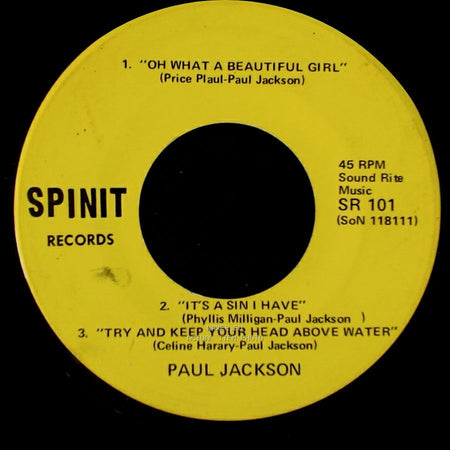 Paul Jackson - Oh What A Beautiful Girl / Unknown Title B side A