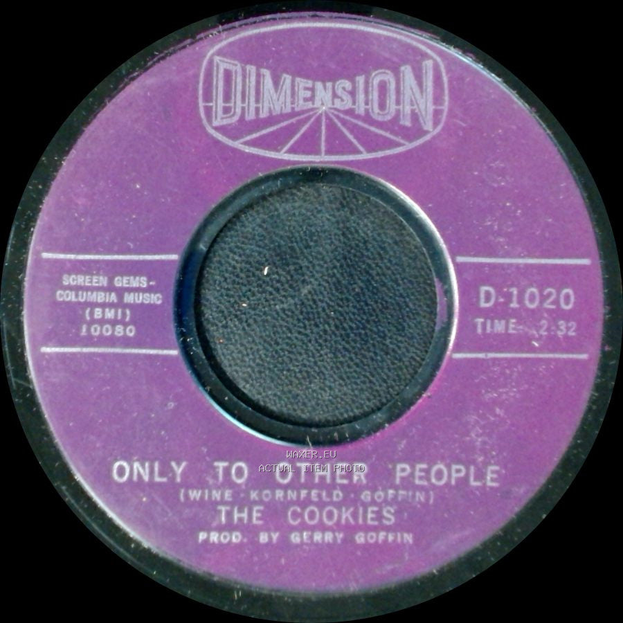 The Cookies - Only To Other People / Girls Grow Up Faster Than Boys side A