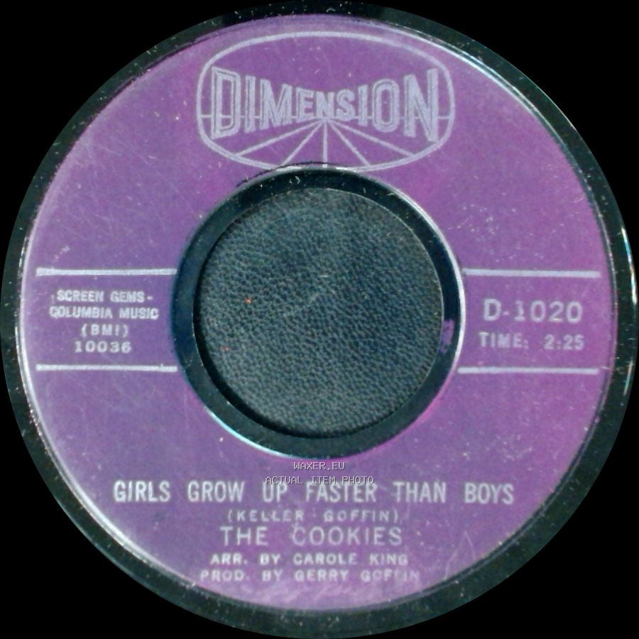 The Cookies - Only To Other People / Girls Grow Up Faster Than Boys side B