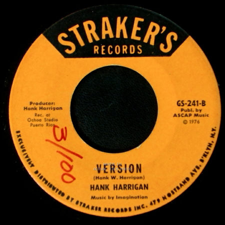 Hank Harrigan - Taking My Blows / Version side B