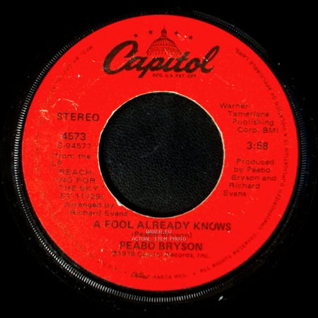 Peabo Bryson - Feel The Fire / A Fool Already Knows side B