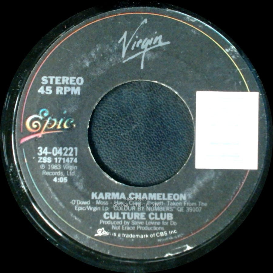 Culture Club - That's The Way (I'm Only Trying To Help You) / Karma Chameleon side B
