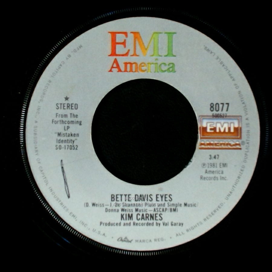 Kim Carnes - Bette Davis Eyes / Miss You Tonite side A