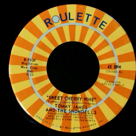 Tommy James And The Shondells - Sweet Cherry Wine / Breakaway side A
