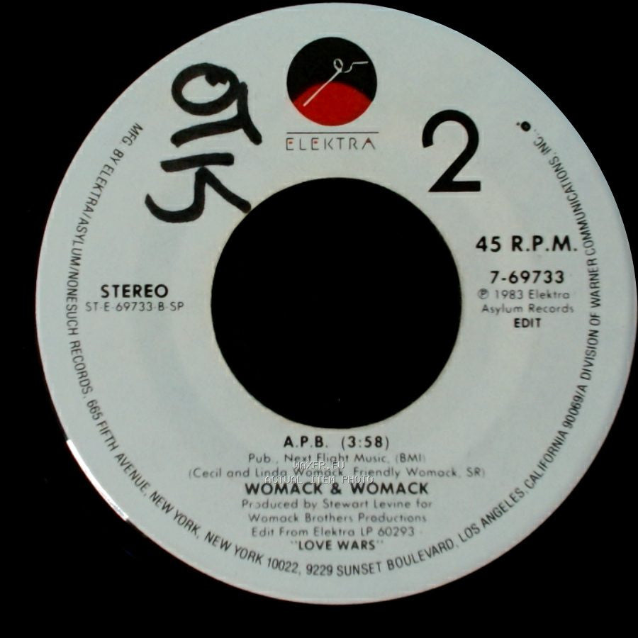Womack & Womack - Baby I'm Scared Of You / A.P.B. side B