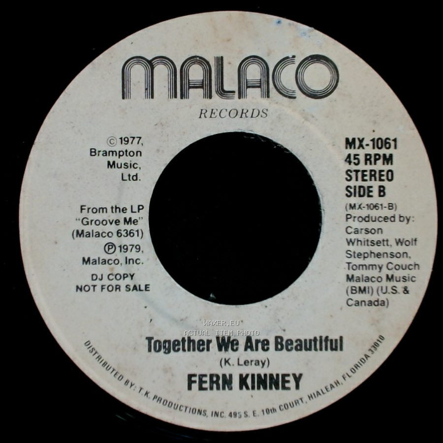 Fern Kinney - Baby Let Me Kiss You / Together We Are Beautiful side B