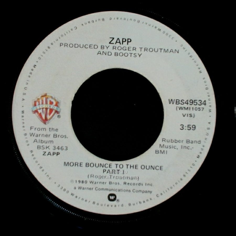 Zapp - More Bounce To The Ounce Part Ii / More Bounce To The Ounce Part I side B