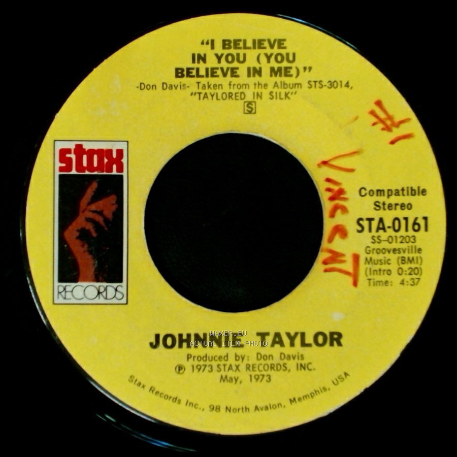 Johnnie Taylor - "Love Depression" / I Believe In You (You Believe In Me) side B