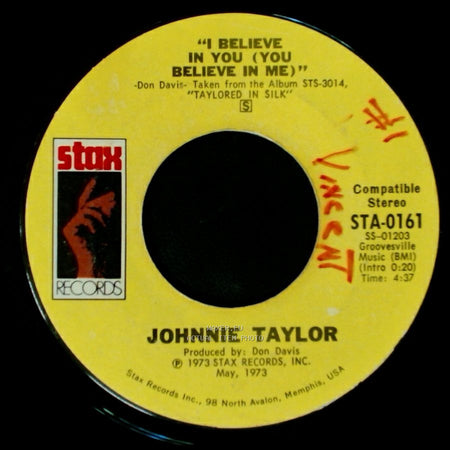 Johnnie Taylor - "Love Depression" / I Believe In You (You Believe In Me) side B