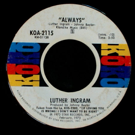 Luther Ingram - Always / Help Me Love side A