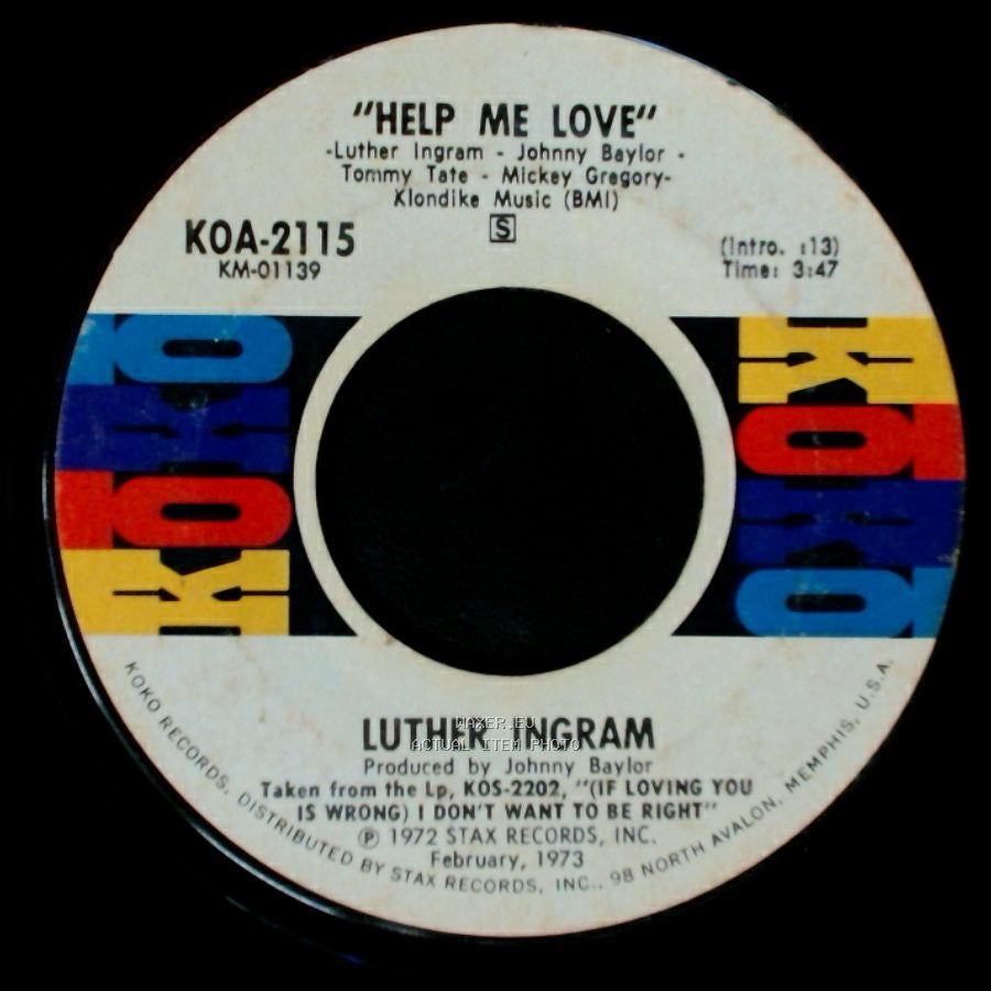 Luther Ingram - Always / Help Me Love side B