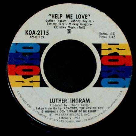 Luther Ingram - Always / Help Me Love side B