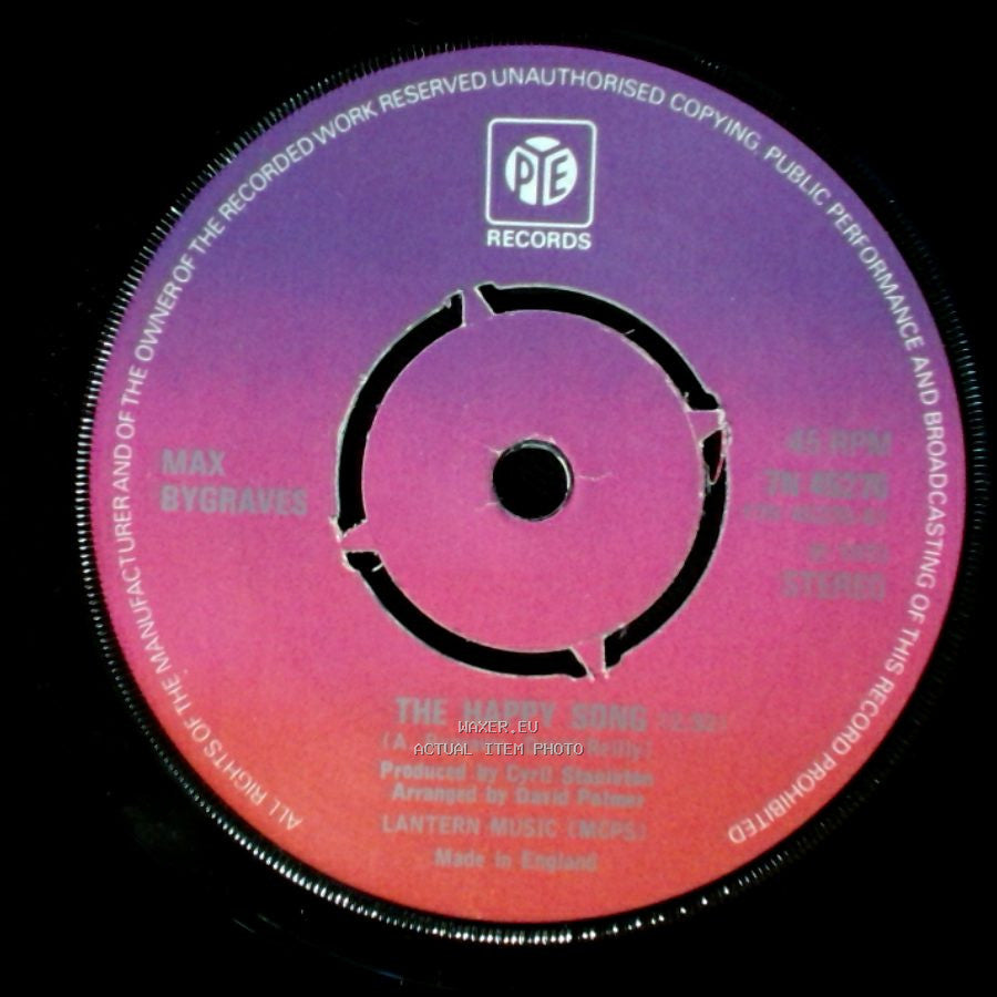 Max Bygraves - The Happy Song / Deck Of Cards side A