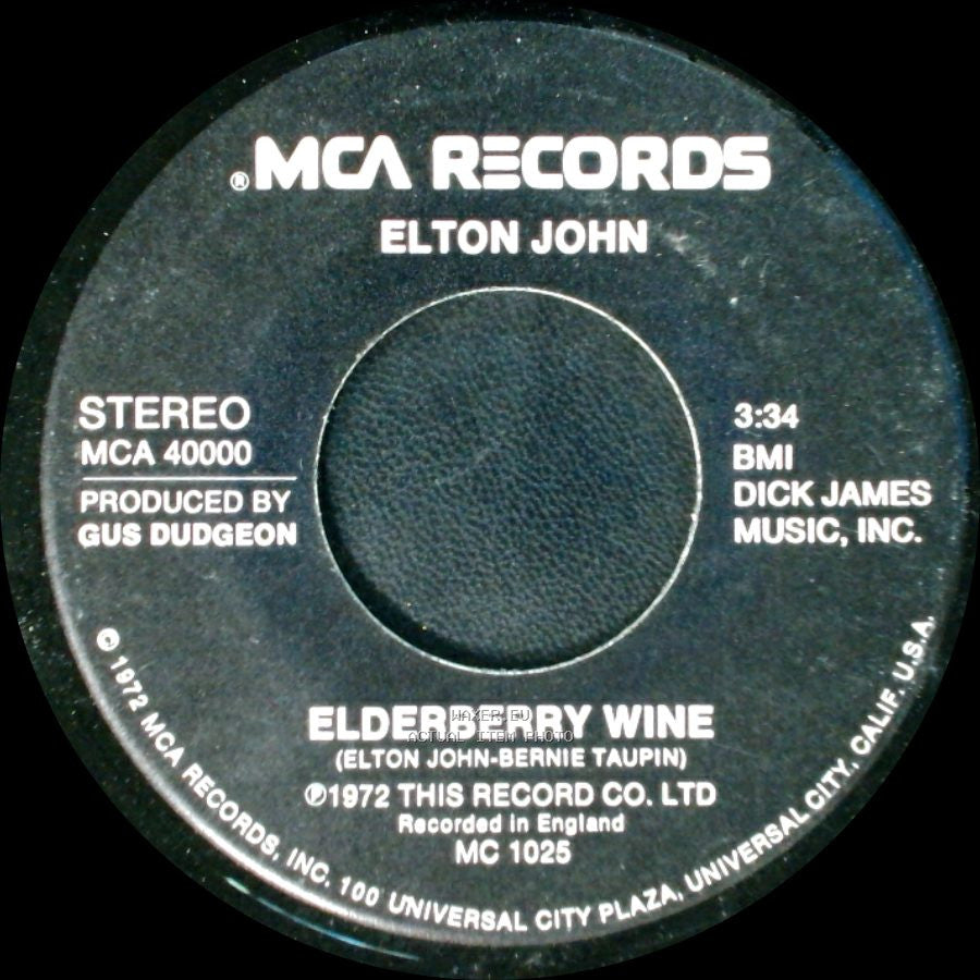 Elton John - Elderberry Wine / Crocodile Rock side A