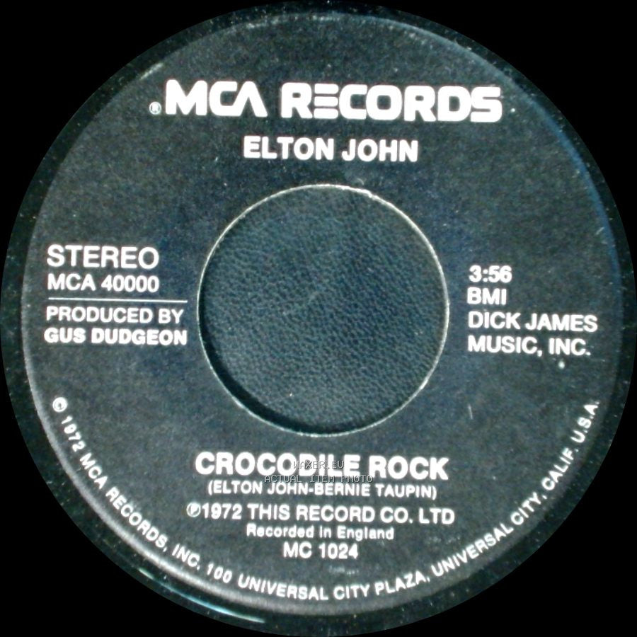 Elton John - Elderberry Wine / Crocodile Rock side B