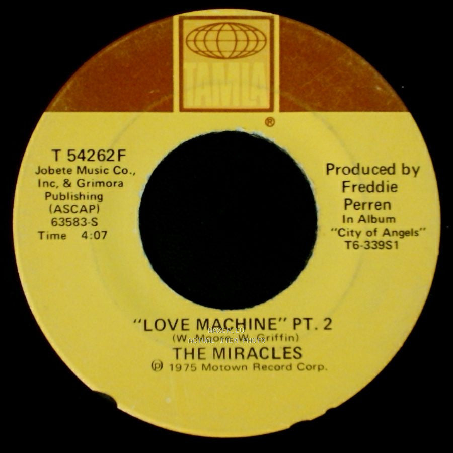 The Miracles - Love Machine Pt. 1 / Love Machine Pt. 2 side B