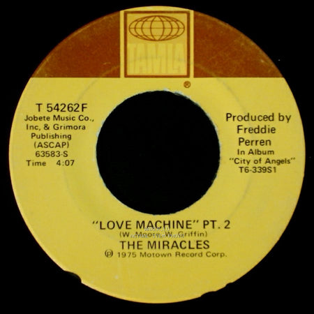 The Miracles - Love Machine Pt. 1 / Love Machine Pt. 2 side B