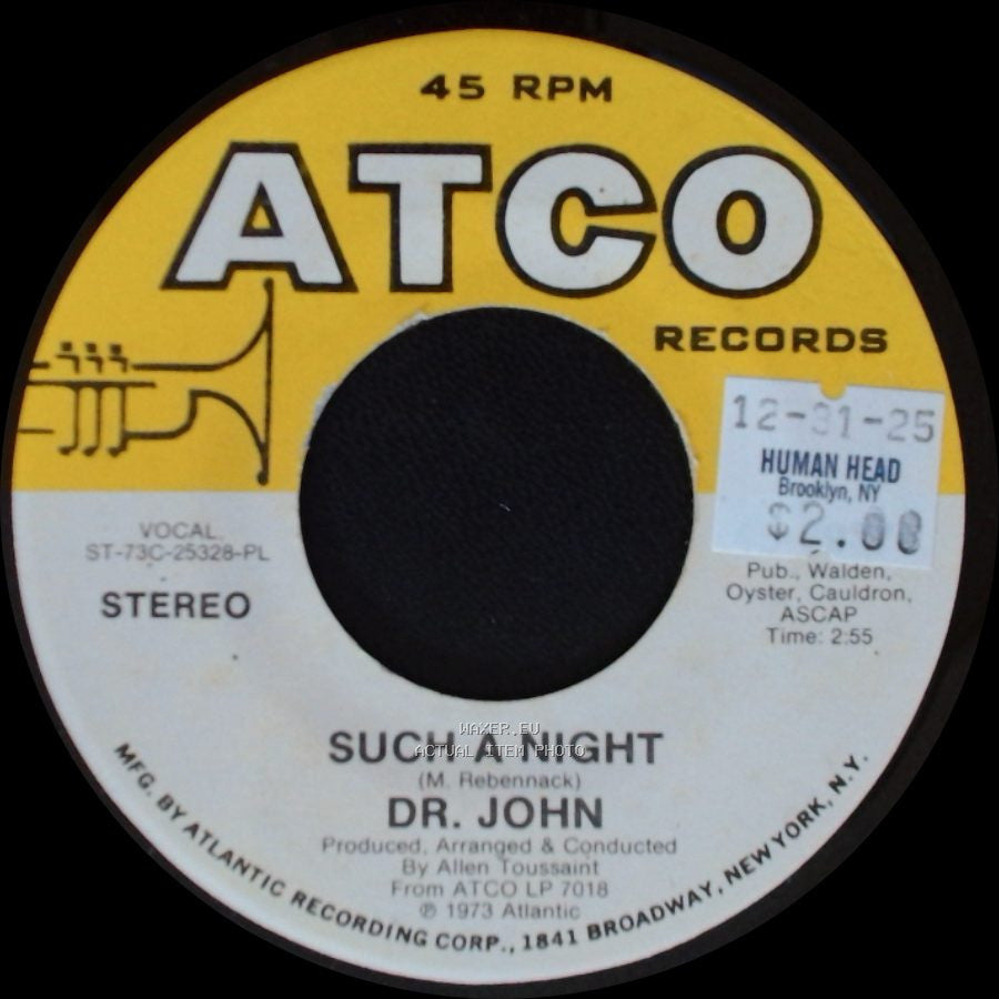 Dr. John - Cold Cold Cold / Such A Night side B