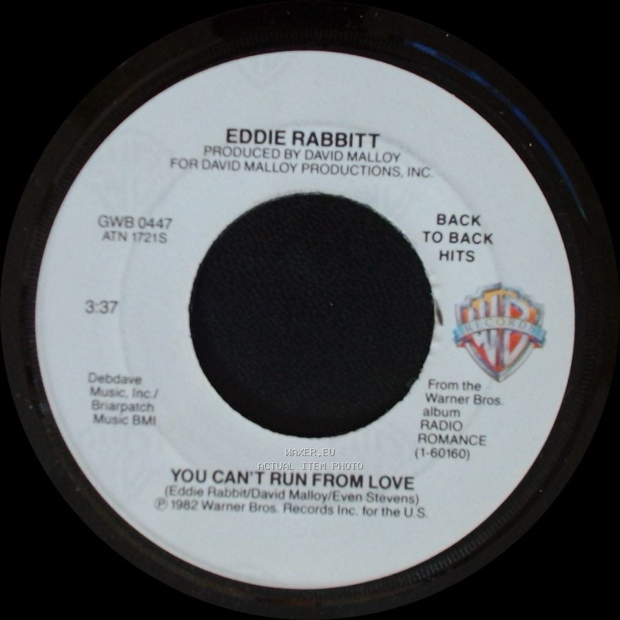 Eddie Rabbitt With Crystal Gayle / Eddie Rabbitt - You And I / You Can't Run From Love side B