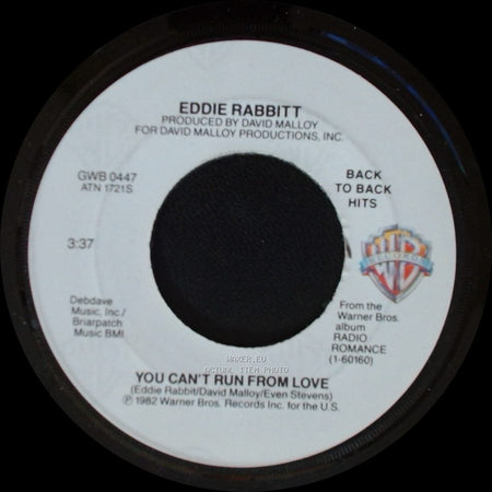 Eddie Rabbitt With Crystal Gayle / Eddie Rabbitt - You And I / You Can't Run From Love side B