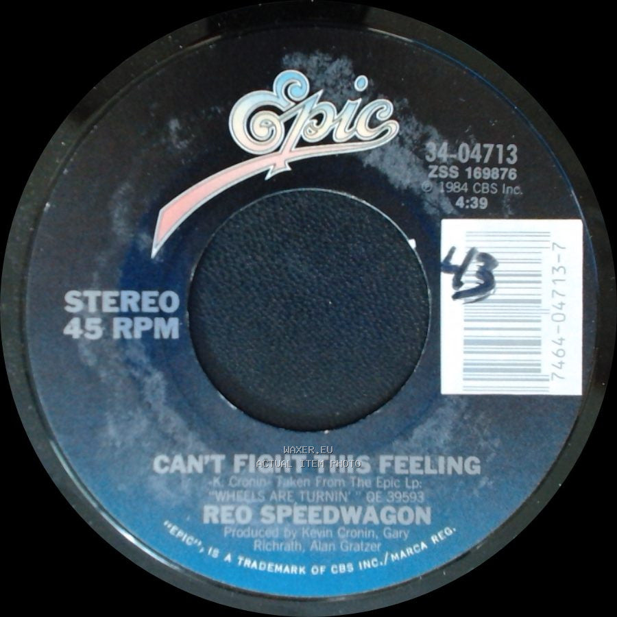 Reo Speedwagon - Can't Fight This Feeling / Break His Spell side A