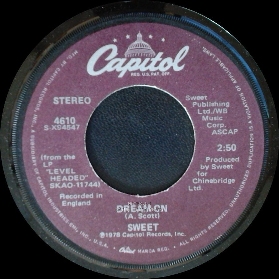 Sweet - California Nights / Dream On side B