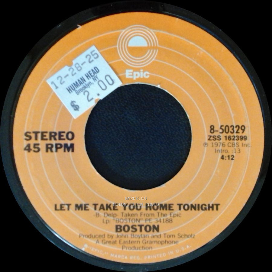 Boston - Let Me Take You Home Tonight / Long Time side A