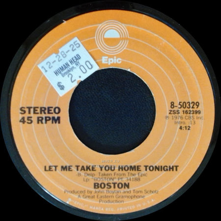 Boston - Let Me Take You Home Tonight / Long Time side A