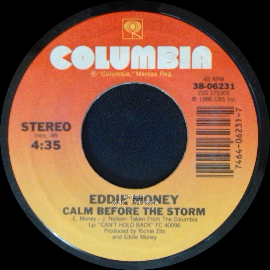 Eddie Money - Calm Before The Storm / Take Me Home Tonight side A