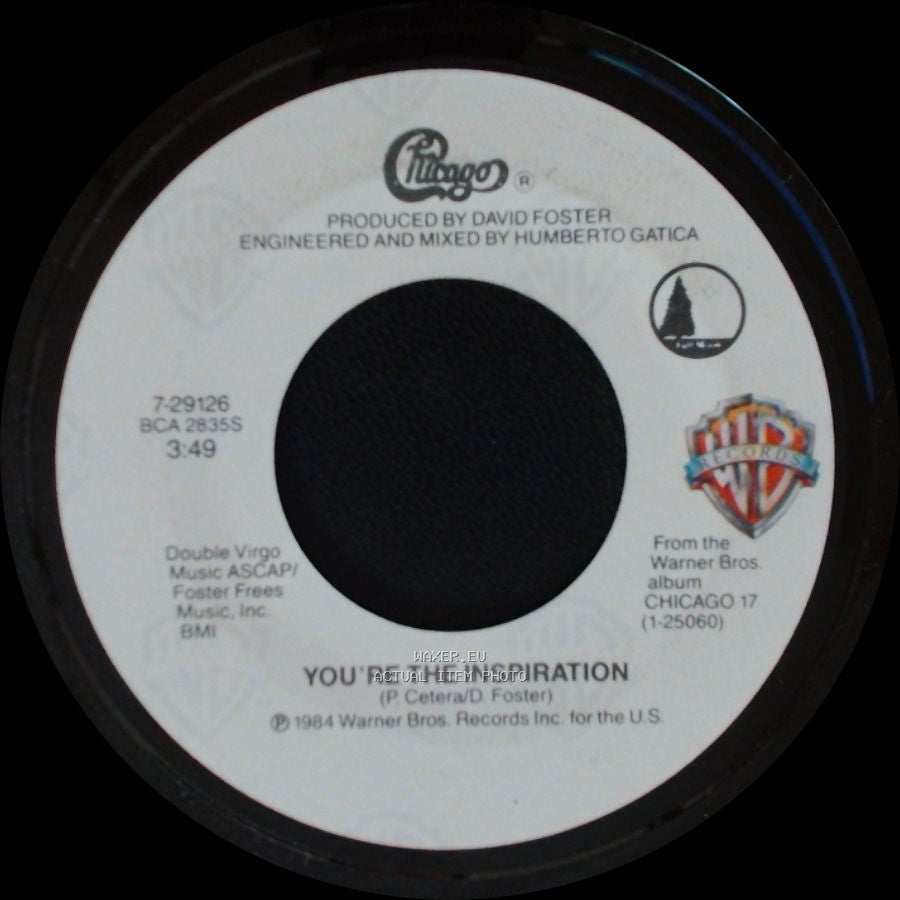 Chicago - Once In A Lifetime / You're The Inspiration side B