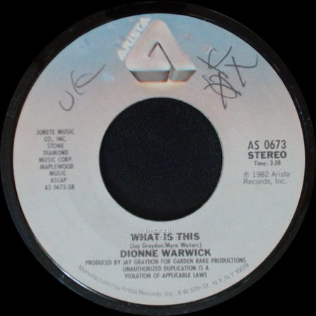 Dionne Warwick / Dionne Warwick And Johnny Mathis - What Is This / Friends In Love side A