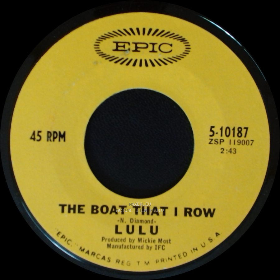 Lulu - The Boat That I Row / To Sir With Love side A
