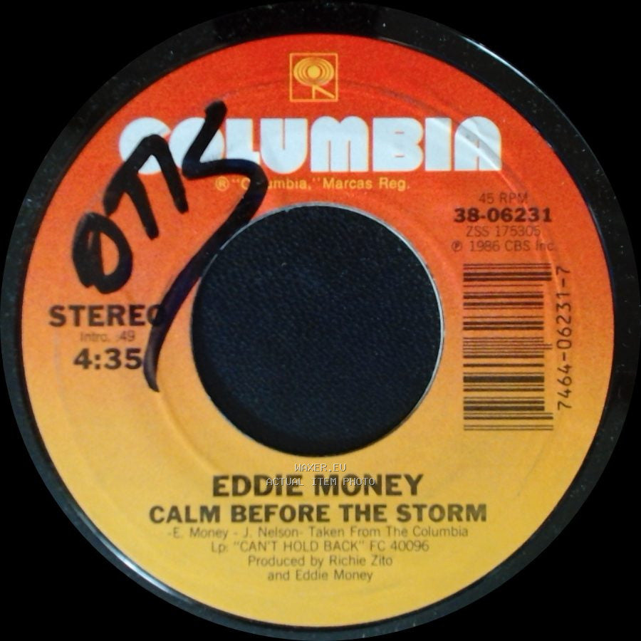 Eddie Money - Calm Before The Storm / Take Me Home Tonight side A