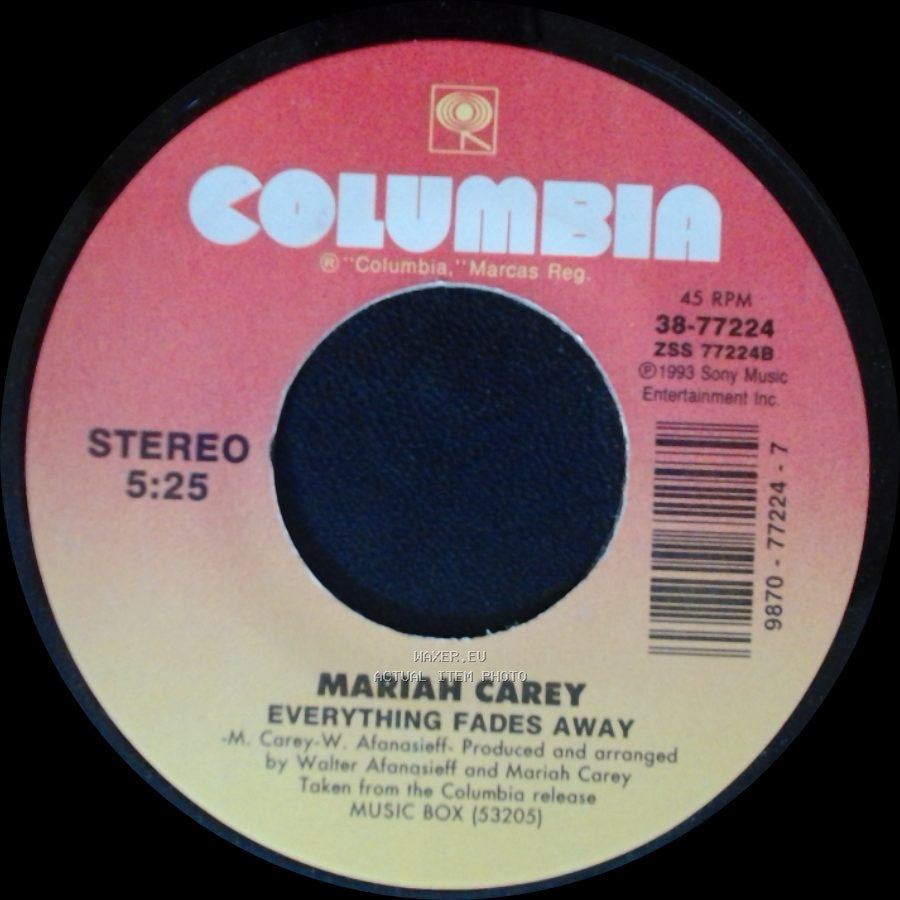 Mariah Carey - Everything Fades Away / Hero side A