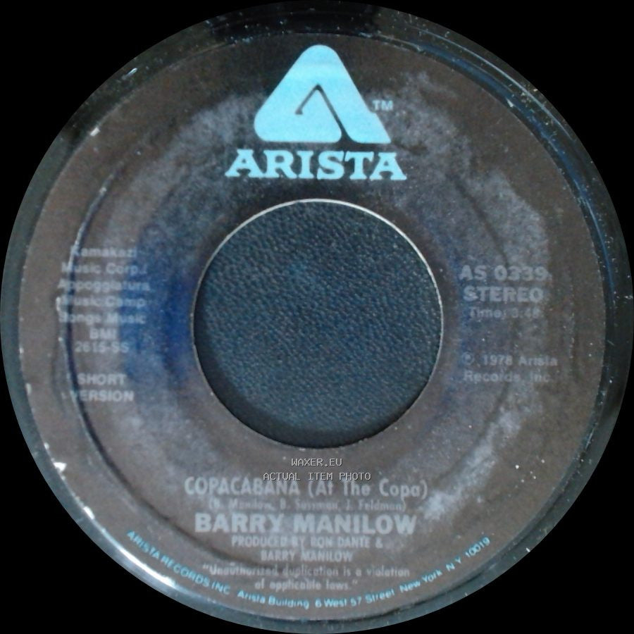 Barry Manilow - Copacabana (At The Copa) / Copacabana (At The Copa) side B