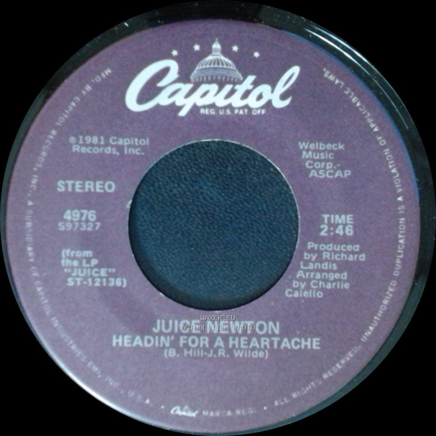 Juice Newton - Headin' For A Heartache / Angel Of The Morning side A