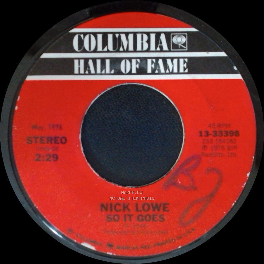 Nick Lowe - So It Goes / Cruel To Be Kind side A
