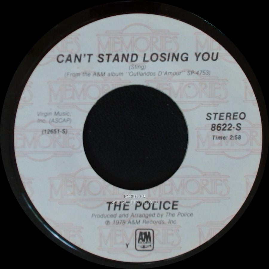 The Police - Can't Stand Losing You / Roxanne side A