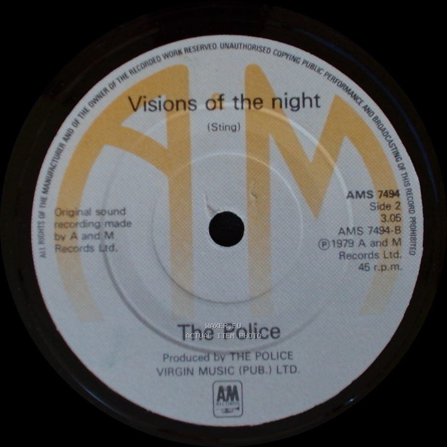The Police - Walking On The Moon / Visions Of The Night side B