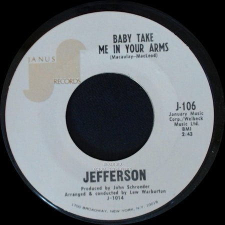 Jefferson - Baby Take Me In Your Arms / I Fell Flat On My Face side A