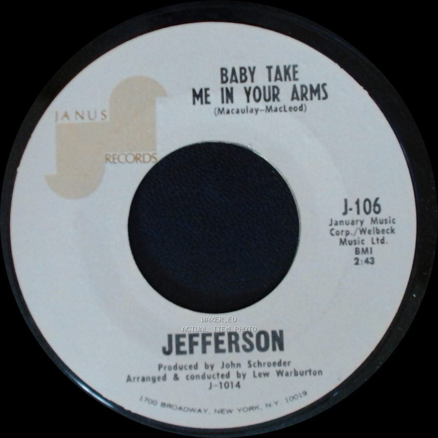 Jefferson - Baby Take Me In Your Arms / I Fell Flat On My Face side A