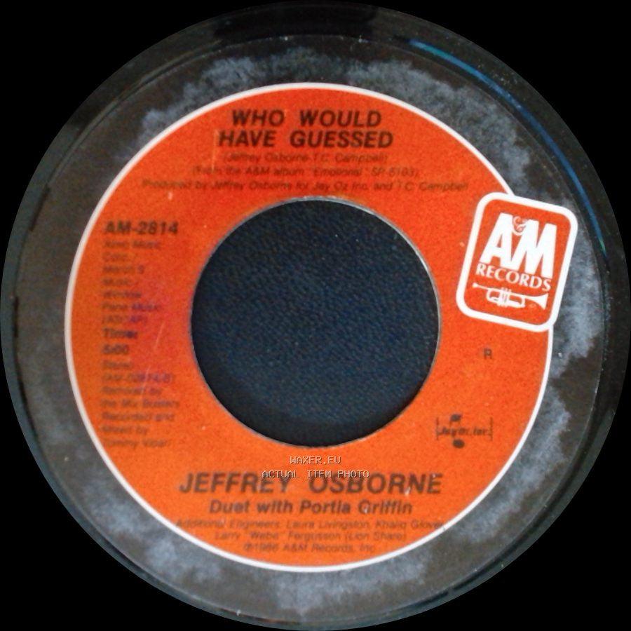 Jeffrey Osborne Duet With Portia Griffin / Jeffrey Osborne - Who Would Have Guessed / You Should Be Mine (The Woo Woo Song) side A