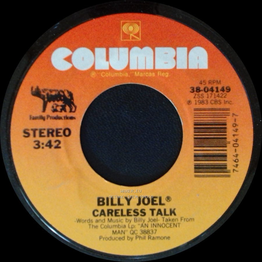 Billy Joel - Uptown Girl / Careless Talk side B