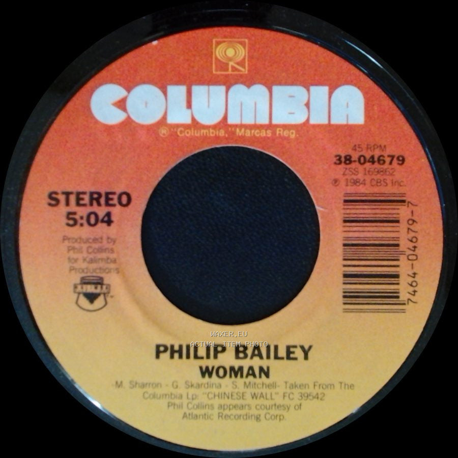 Philip Bailey - Woman / Easy Lover (Duet With Phil Collins) side A