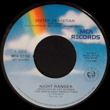 Night Ranger - Sister Christian / Chippin' Away side A