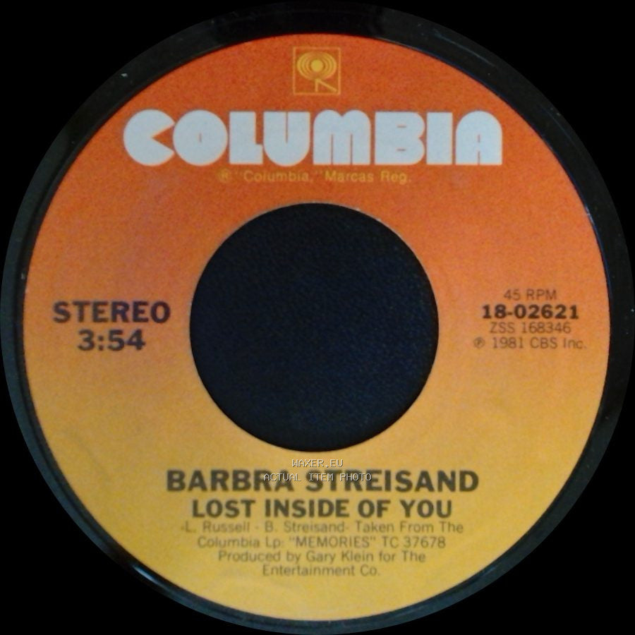 Barbra Streisand - Lost Inside Of You / Comin' In And Out Of Your Life side A