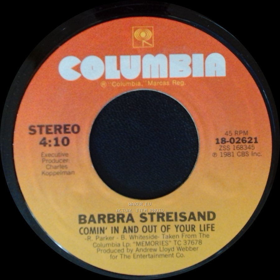 Barbra Streisand - Lost Inside Of You / Comin' In And Out Of Your Life side B